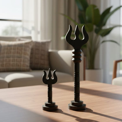 KARUNGALI WOOD TRISHUL WITH STAND