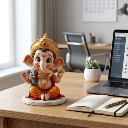 Little Ganesh with Mooshak Idol