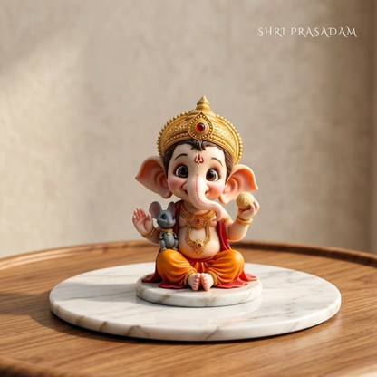 Little Ganesh with Mooshak Idol