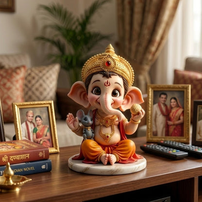 Little Ganesh with Mooshak Idol