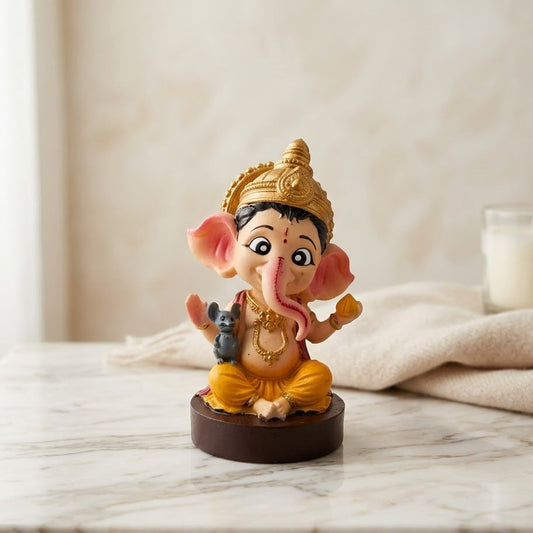 Little Ganesh with Mooshak Idol