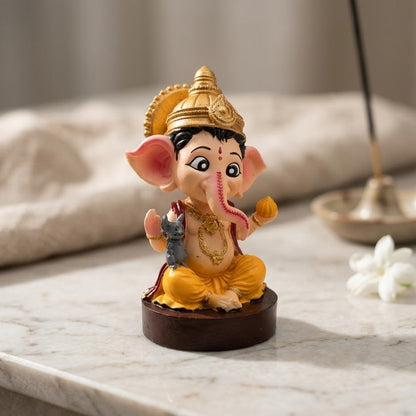 Little Ganesh with Mooshak Idol