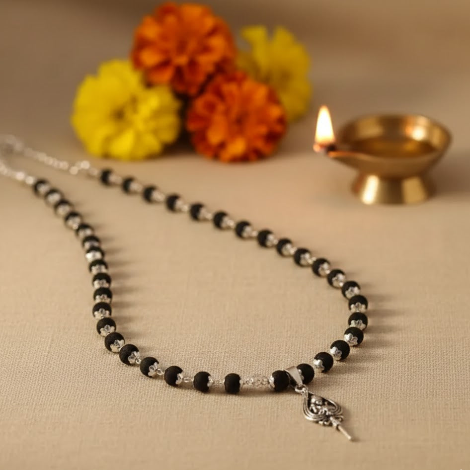Lord Murugan Locket With Premium Karungali Mala