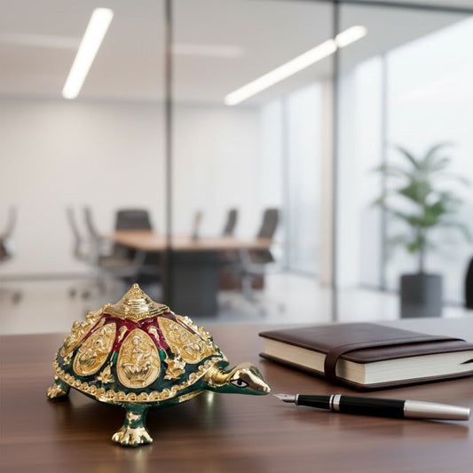 Premium Ashtalakshmi Tortoise with Gold Finish