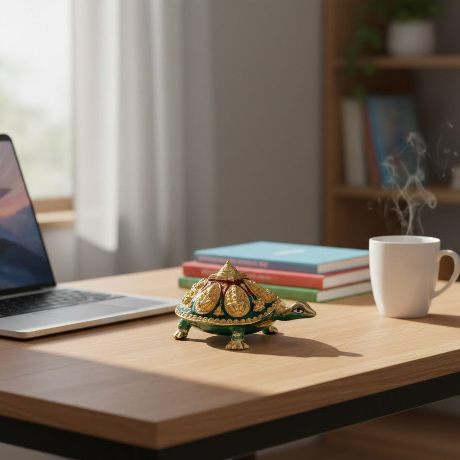 Premium Ashtalakshmi Tortoise with Gold Finish