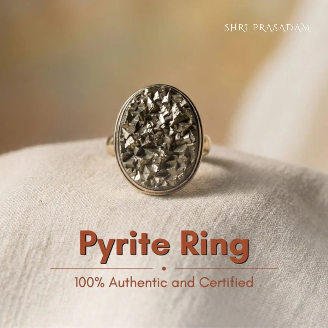 Natural Raw Pyrite Ring