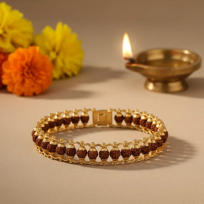 Rudraksha Gold-plated Bracelet