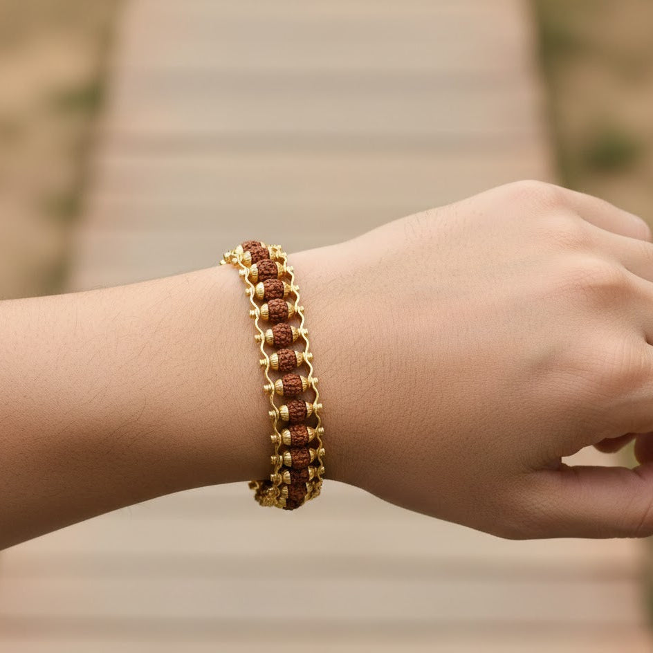 Rudraksha Gold-plated Bracelet