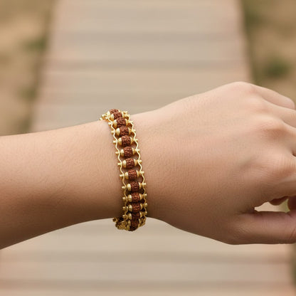 Rudraksha Gold-plated Bracelet