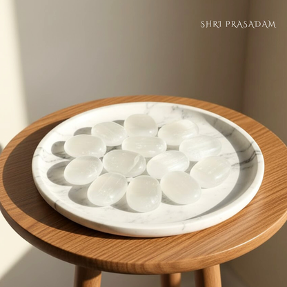 Selenite Palm Stone