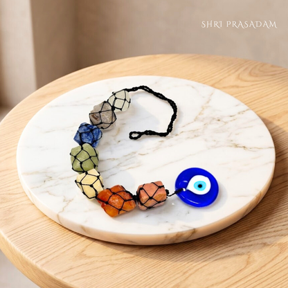 Seven Chakra with Evil Eye Hanger