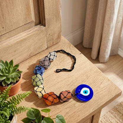 Seven Chakra with Evil Eye Hanger