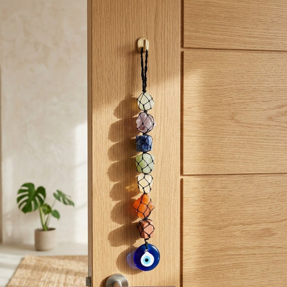 Seven Chakra with Evil Eye Hanger