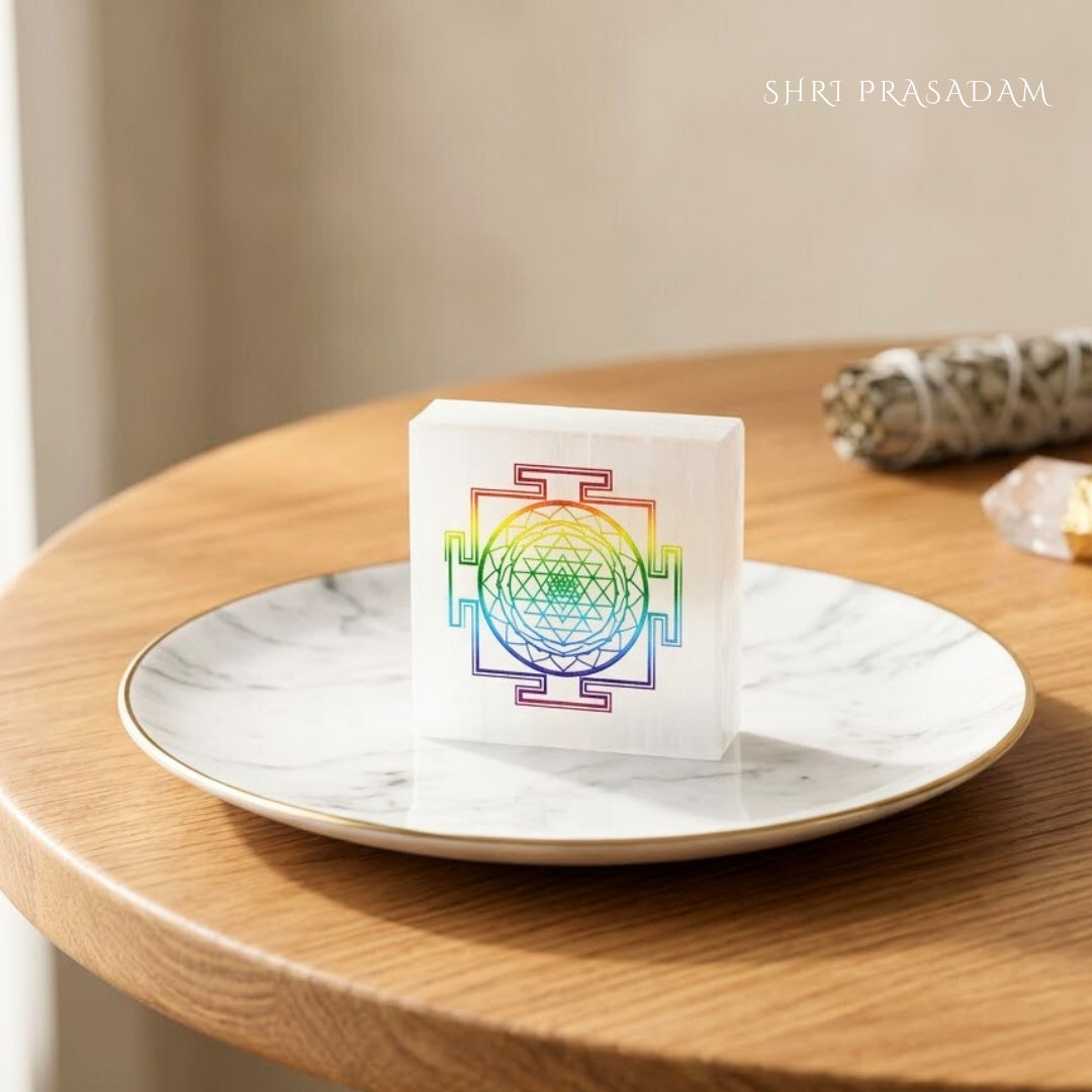 Shree Yantra Selenite Charging Plate