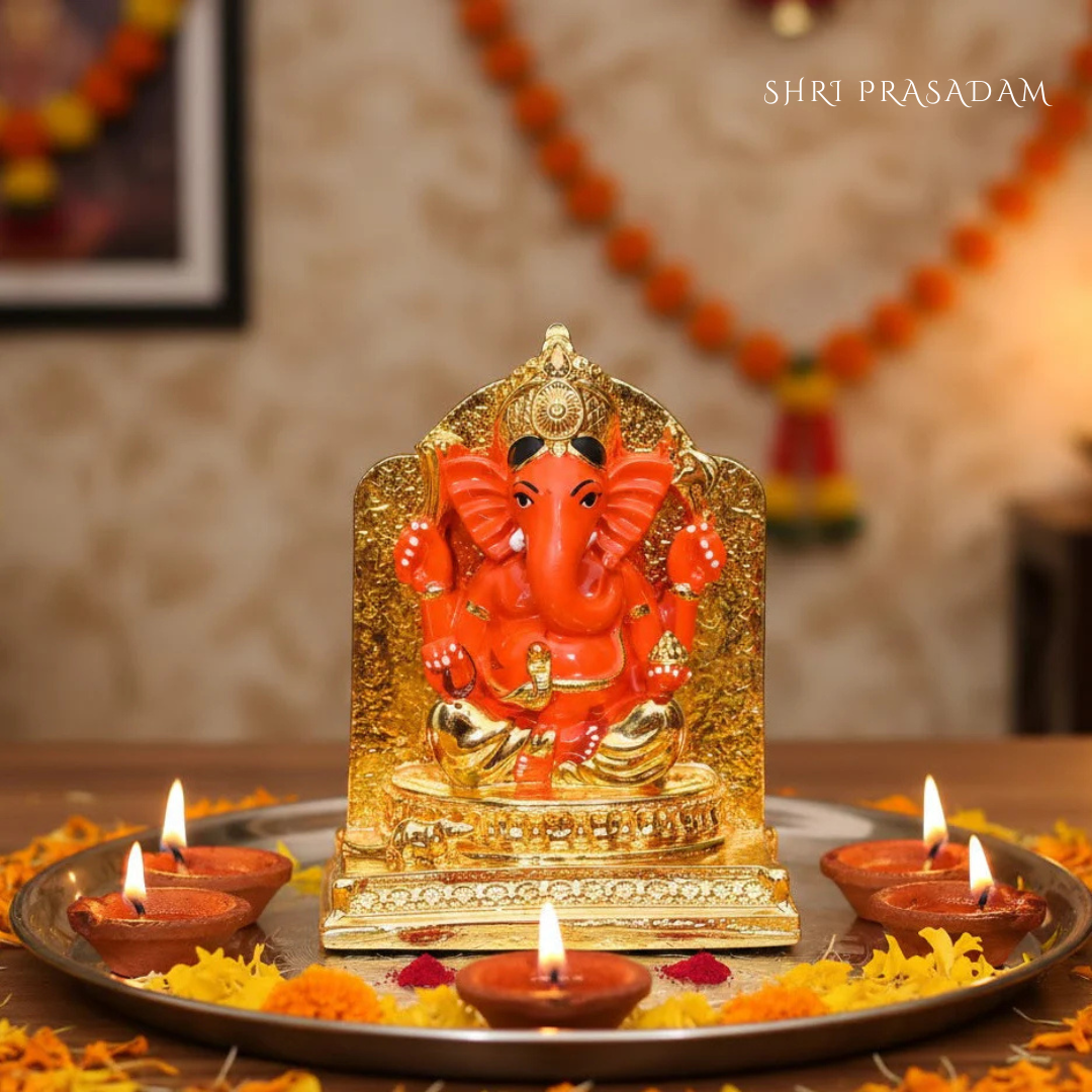 Shree Siddhivinayak Ganpati (Gold plated)