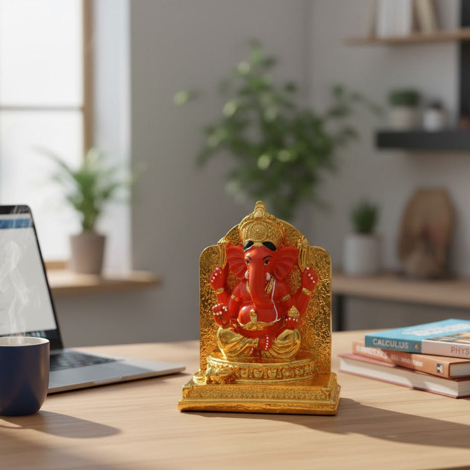 Shree Siddhivinayak Ganpati (Gold plated)