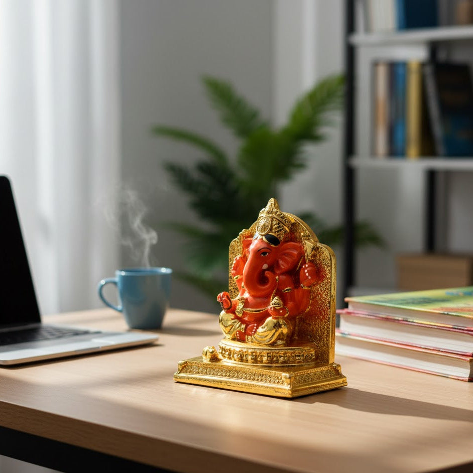 Shree Siddhivinayak Ganpati (Gold plated)