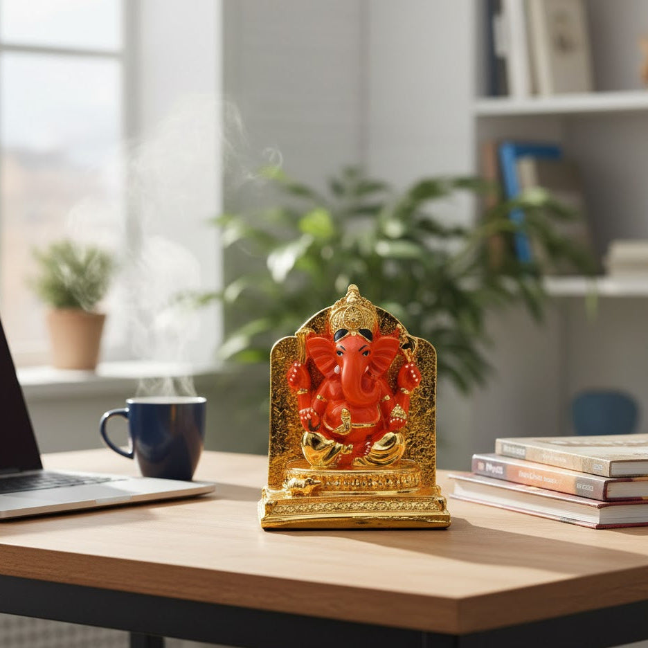 Shree Siddhivinayak Ganpati (Gold plated)