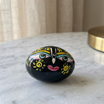 Shreenathji Face Painted Shaligram Stone