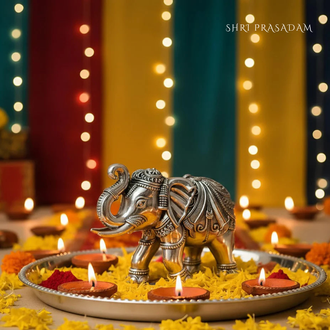 Silver Plated Elephant Statue