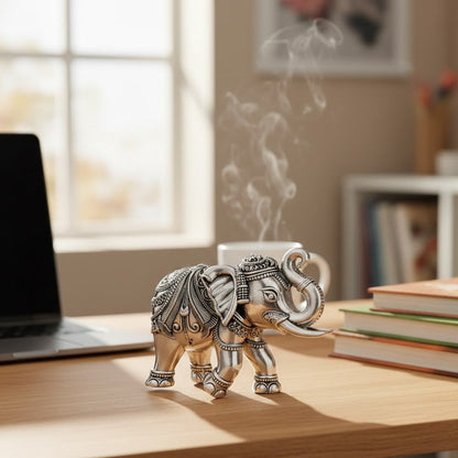 Silver Plated Elephant Statue