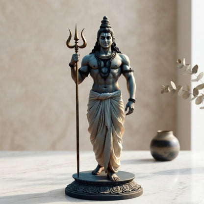 Standing Lord Shiva Trishul Idol