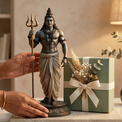 Standing Lord Shiva Trishul Idol