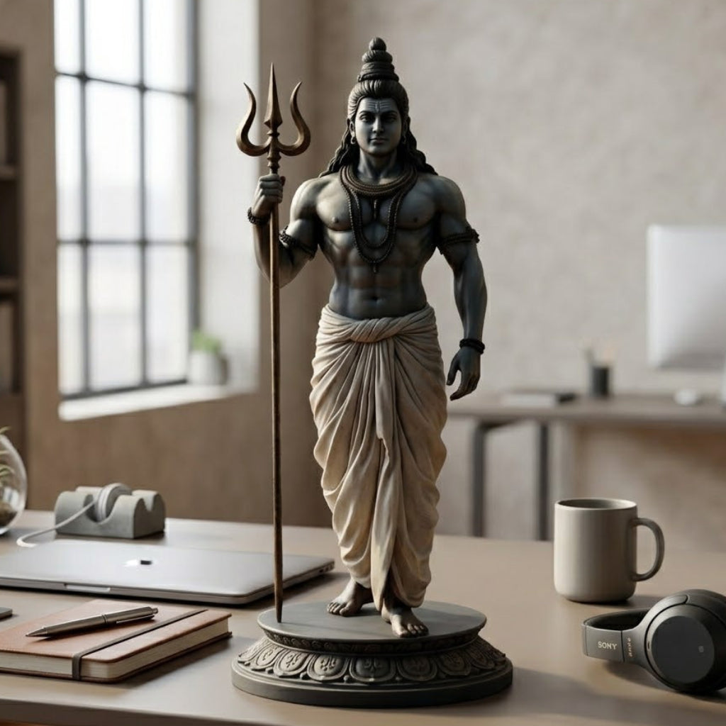 Standing Lord Shiva Trishul Idol