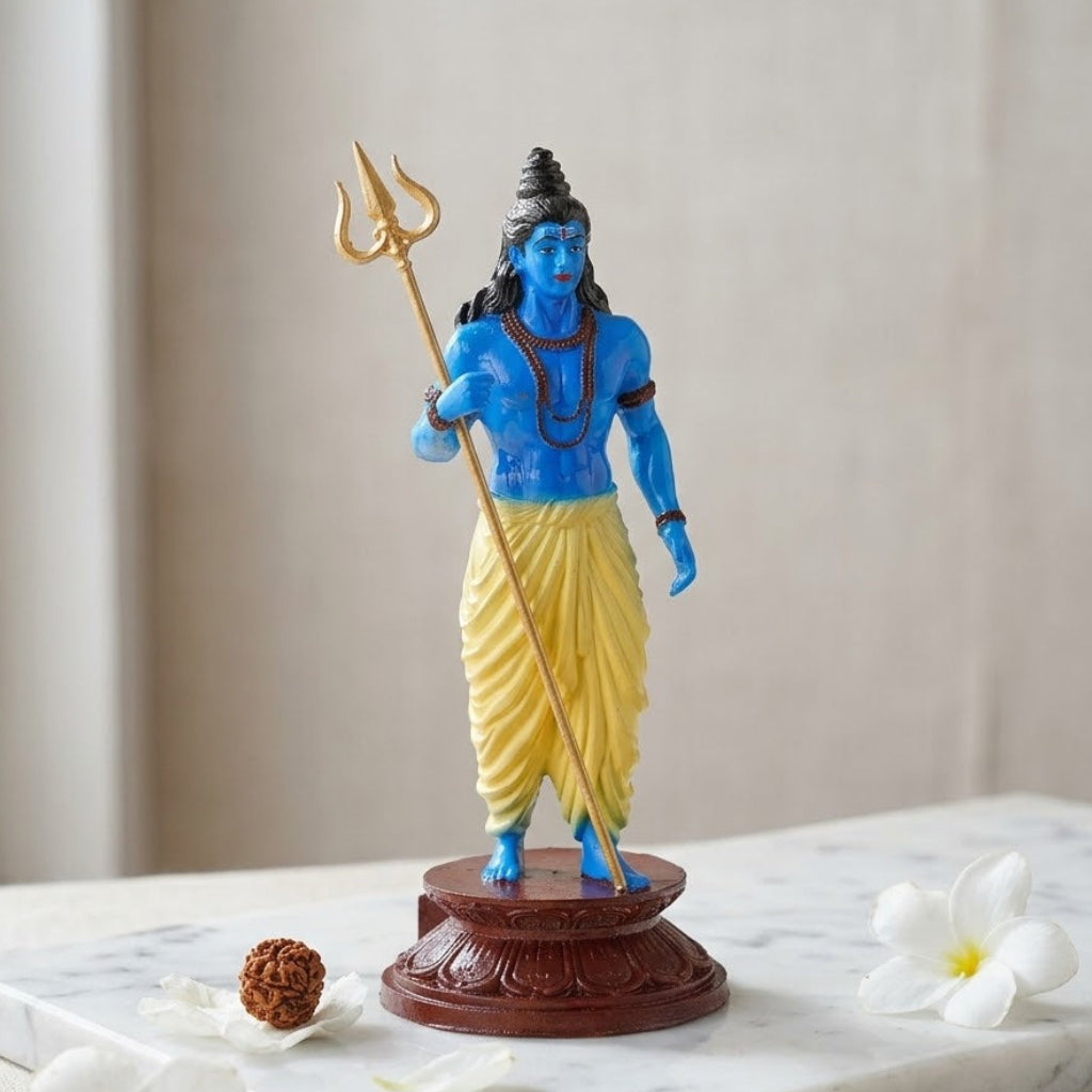 Standing Lord Shiva Trishul Idol