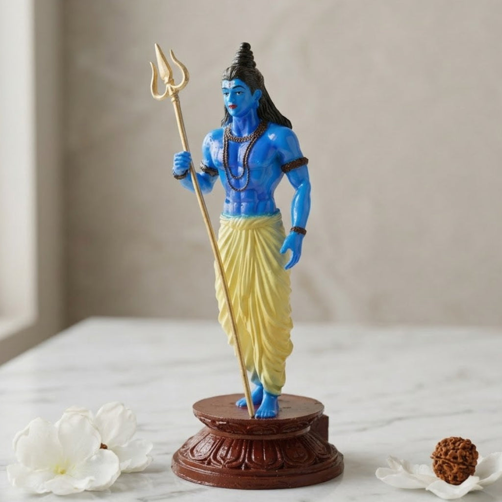 Standing Lord Shiva Trishul Idol