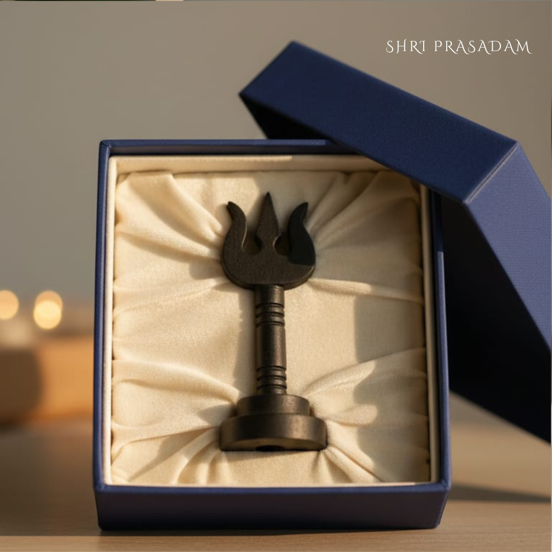 KARUNGALI WOOD TRISHUL WITH STAND