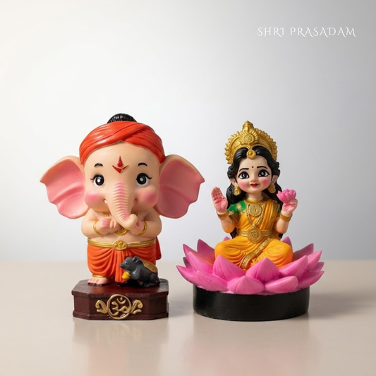 Cute Ganesh Lakshmi Idols Set (Combo Offer - 10%)
