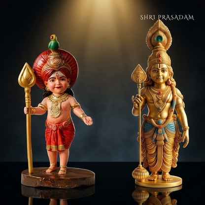 Lord Murugan & Kartikeya Idol Combo