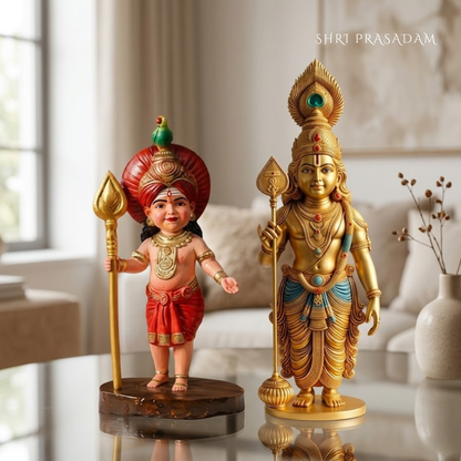 Lord Murugan & Kartikeya Idol Combo
