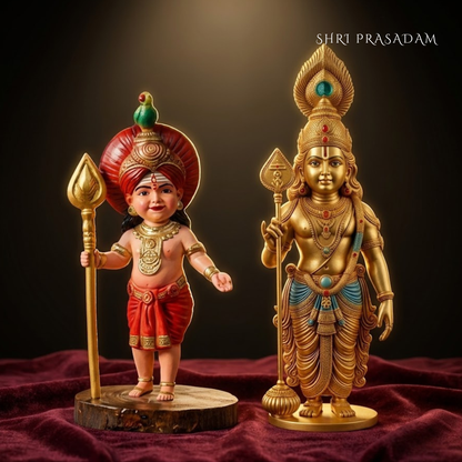 Lord Murugan & Kartikeya Idol Combo