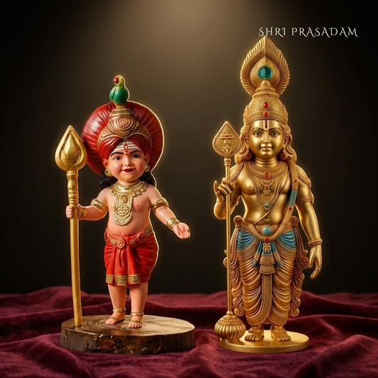 Lord Murugan & Kartikeya Idol Combo