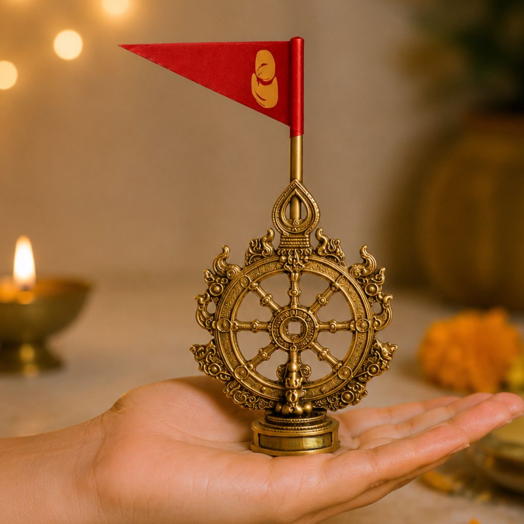 Jagannath Neela Chakra With Flag (Brass)