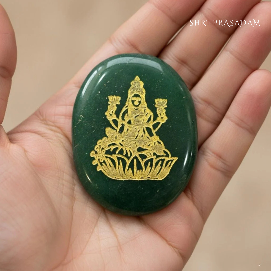 Laxmi Ji Green Jade Zibu Coin