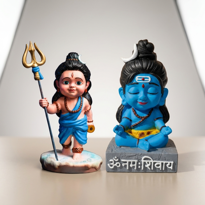 Meditating Lord Shiv Ji & Classic Shiva Idol Set