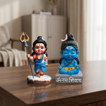 Meditating Lord Shiv Ji & Classic Shiva Idol Set